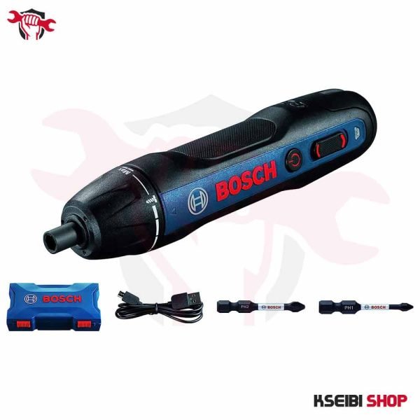 ⁦مفك بطارية 3.6 فولت + 2 قطعة إكسسوار BOSCH GO 2⁩ - الصورة ⁦3⁩