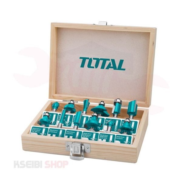 طقم بنط راوتر 6 مم 12 قطعة TOTAL موديل TACSR0121